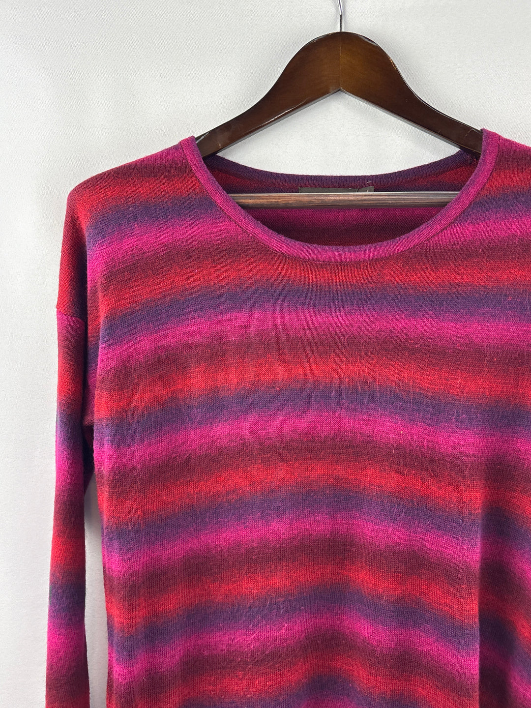Women’s The Limited Medium Purple, Pink Red Striped Sweater