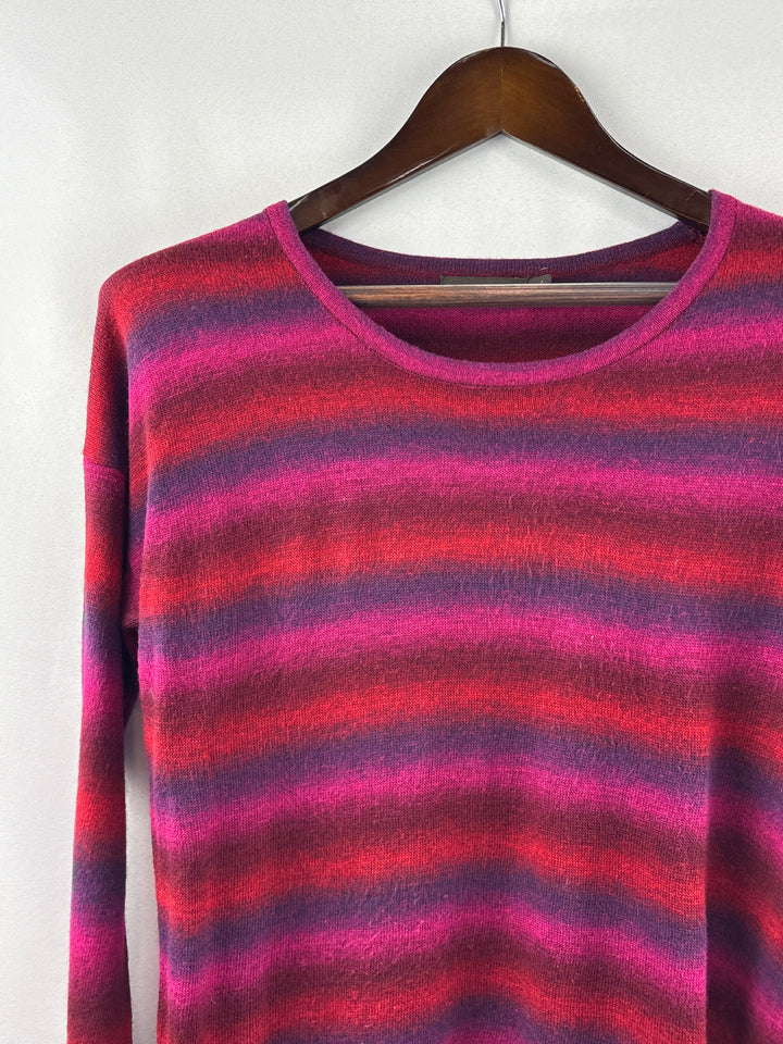 Women’s The Limited Medium Purple, Pink Red Striped Sweater