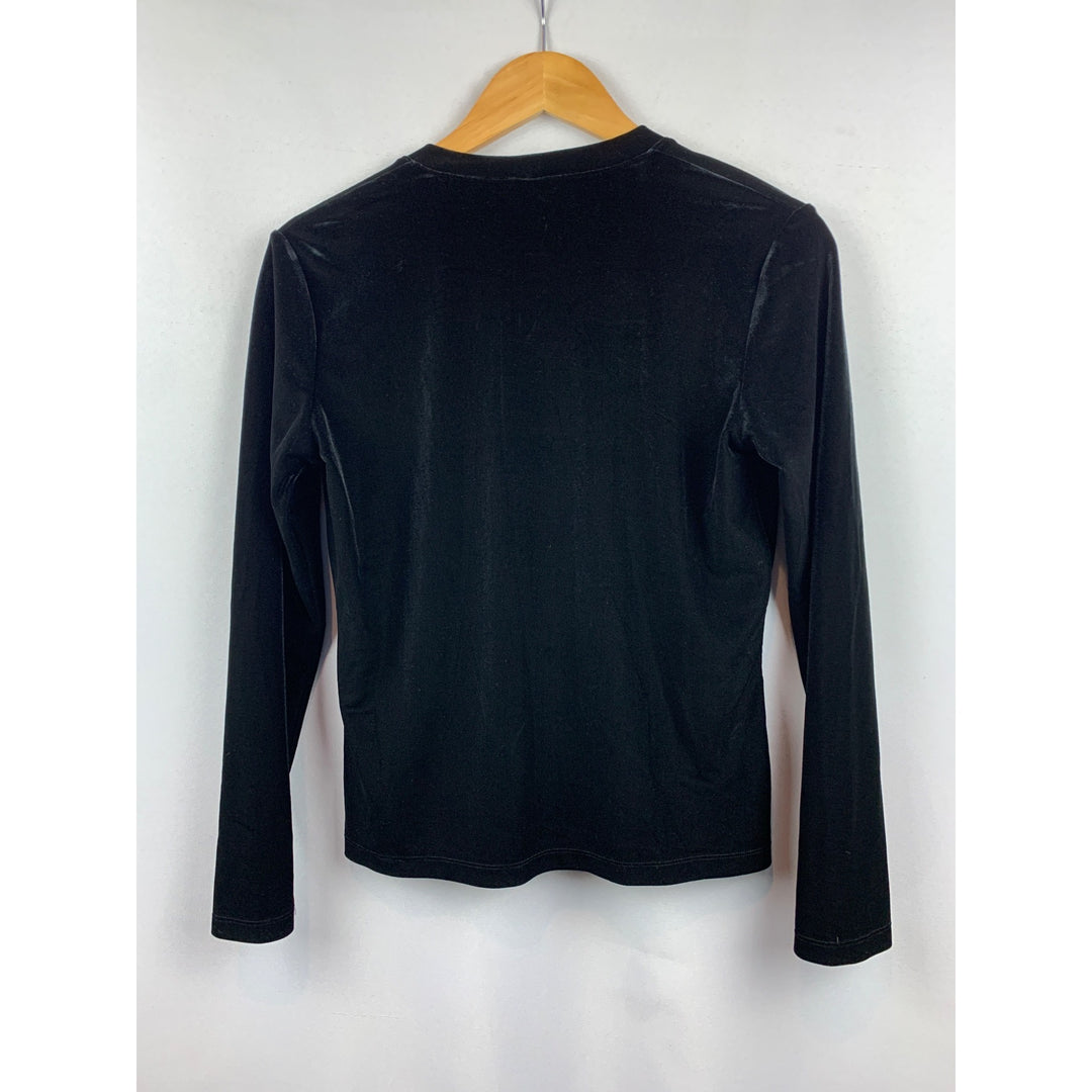 Ann Taylor Black Velvet Cardigan Sweater SP