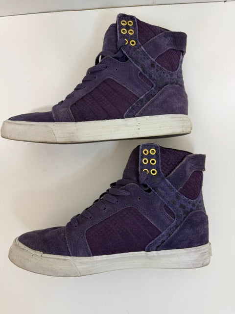 Supra Muska Purple Suede High Top Sneakers Mens Sz7.5