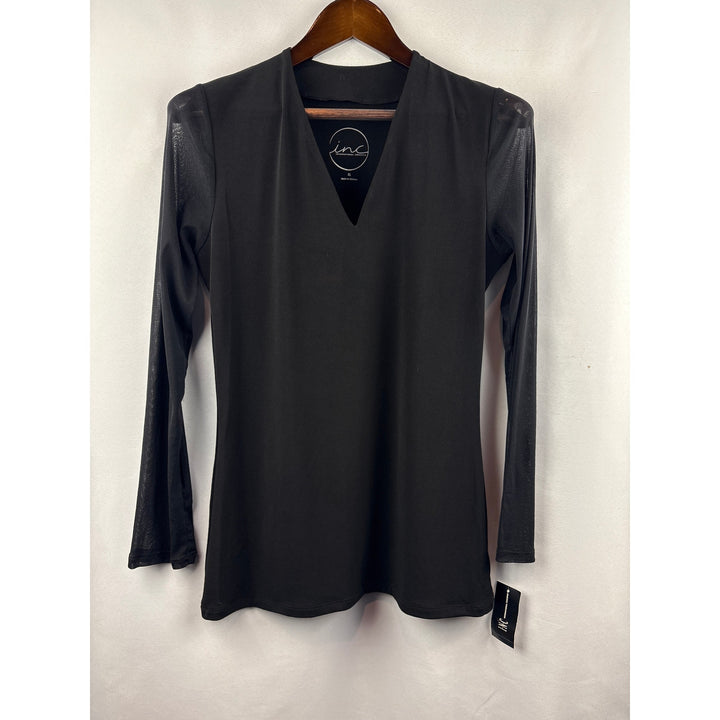 Women’s I.N.C International Concepts XL Black Long Meah Sleeve Blouse