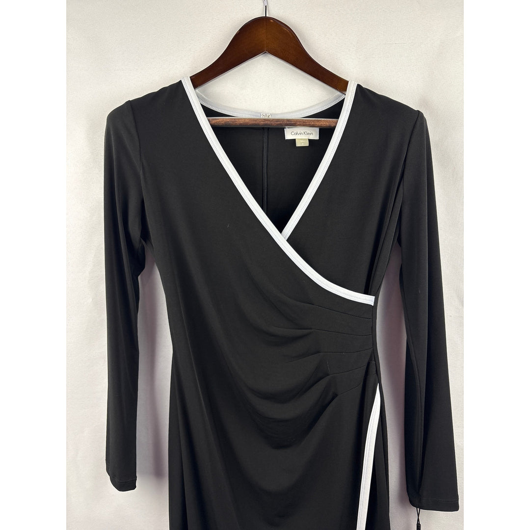 Women’s Calvin Klein Size 6 Black Long Sleeve Bodycon Dress