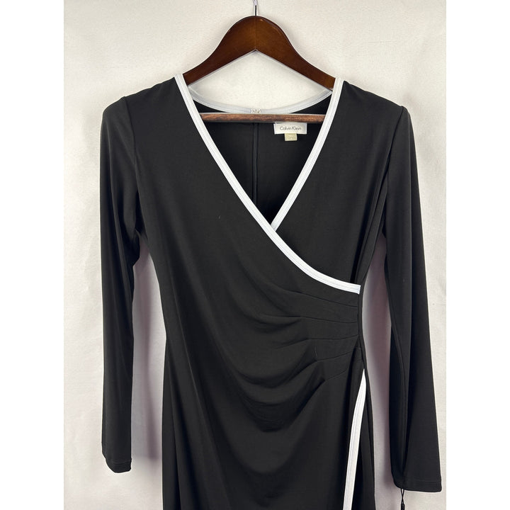 Women’s Calvin Klein Size 6 Black Long Sleeve Bodycon Dress