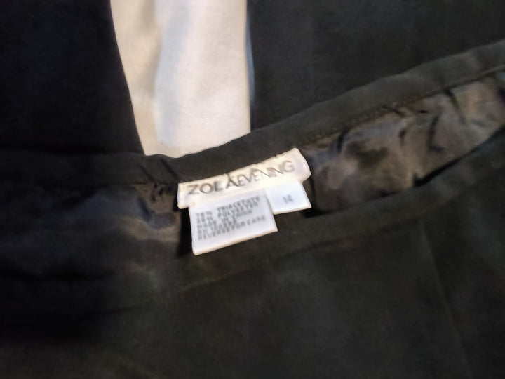 NWT Zola Evening Black Wide Leg Fluid Dress Trousers - Size 14