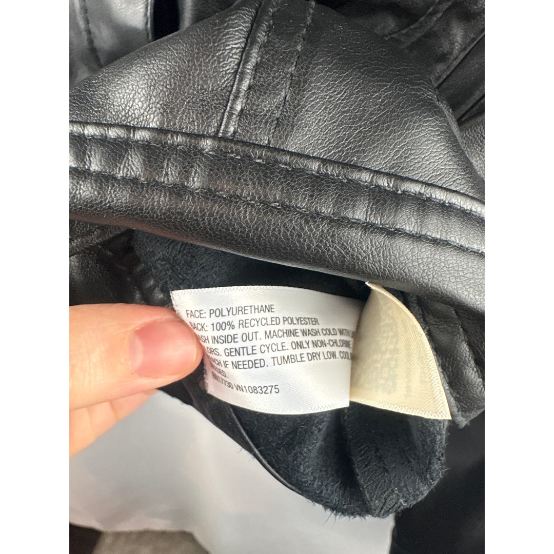 Women’s Universal Thread Small Black Faux Leather Jacket