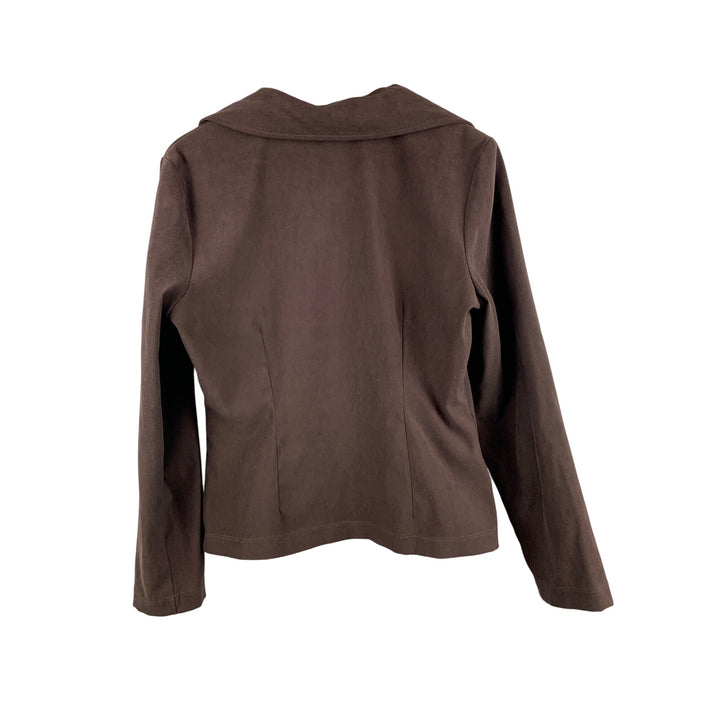 Harlow Brown Zip-Up Jacket S