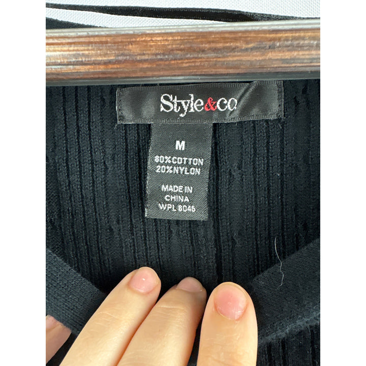 Women’s Style&Co Medium Black Sweater Dress
