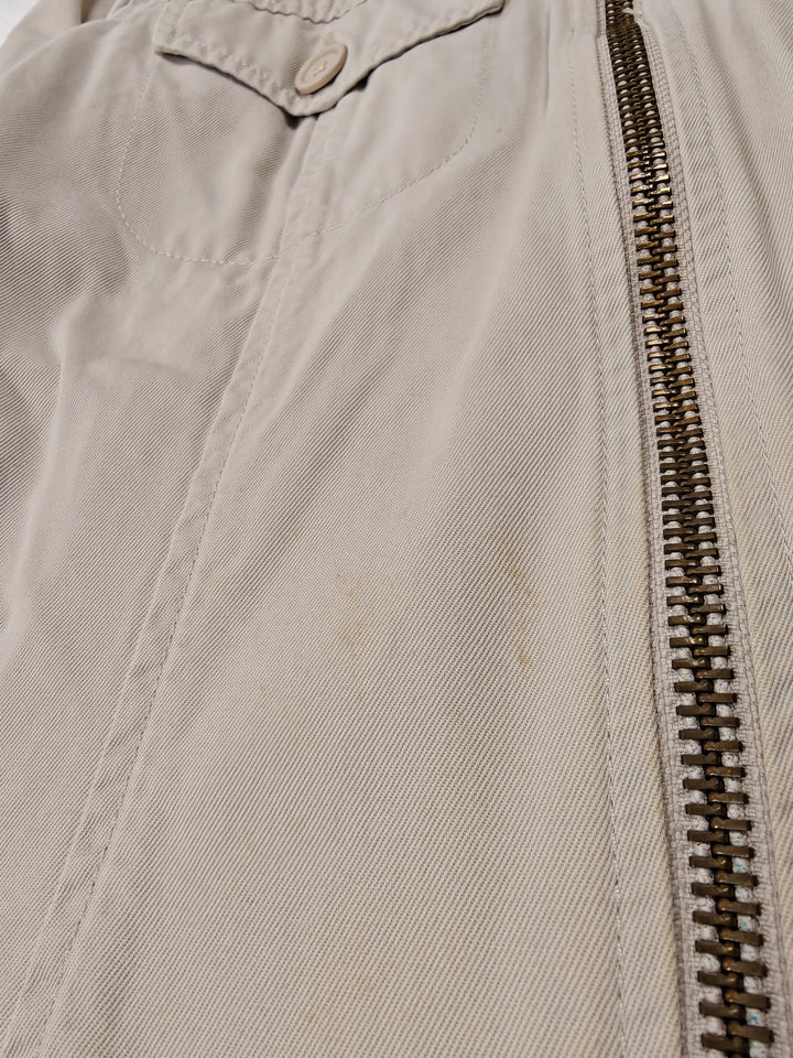 Mens Tommy Hilfiger Cream Beige Utility Jacket With Zipper