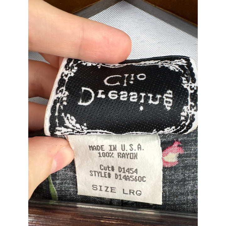 Women’s Dressing Clio Large Black Floral Sleeveless Maxi Dress