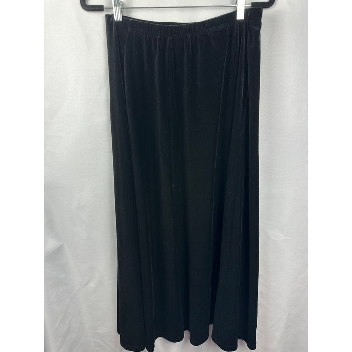 Women’s Chico’s Black Velvety A-line Maxi Skirt Size 2