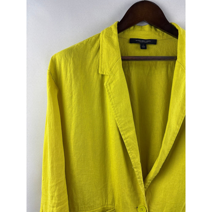 Women’s Marc New York Large Bright Yellow Lightweight Blazer