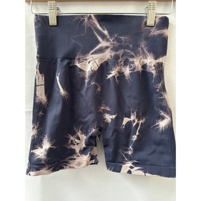 Women’s Blue Swirled Workout Short Size M