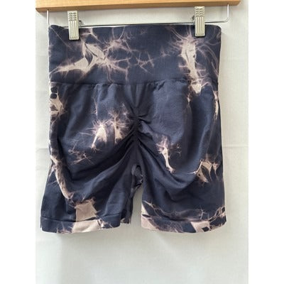 Women’s Blue Swirled Workout Short Size M