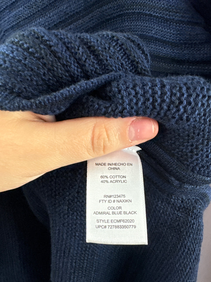 Women’s Ellen Tracy Small Dark Blue V-Neck Sweater