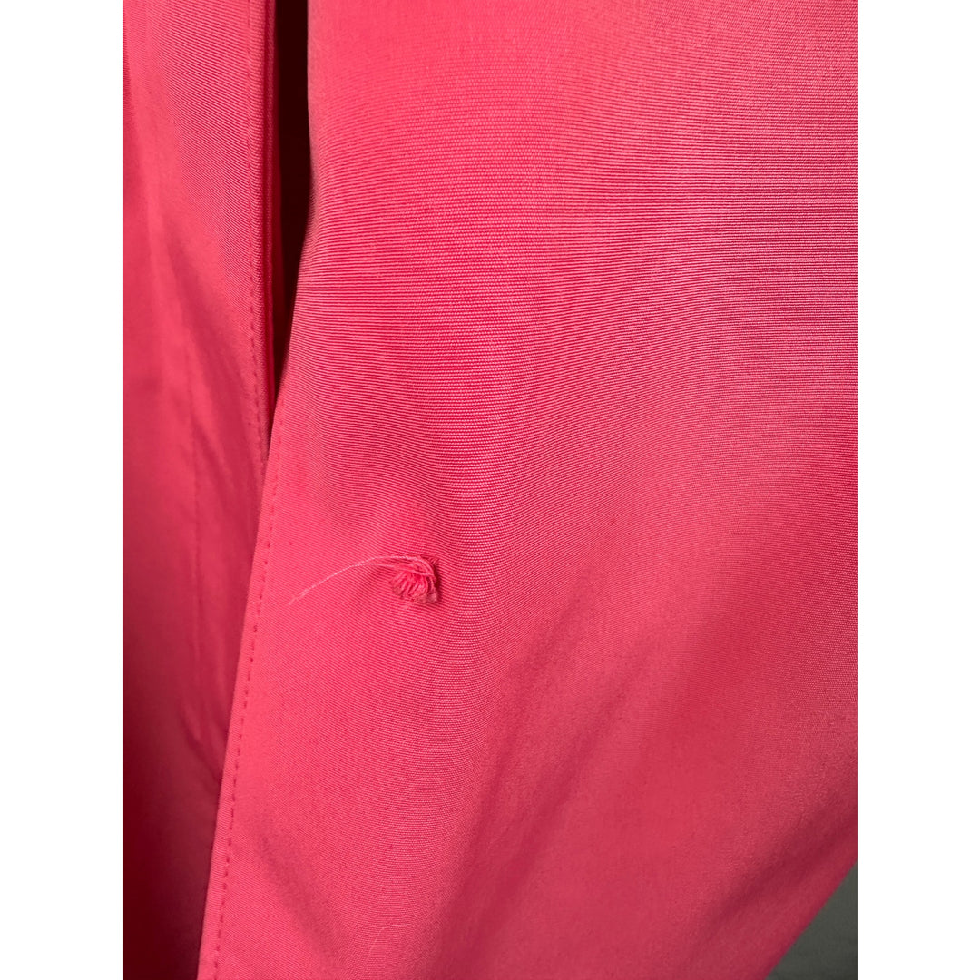 Women’s Avenue Pink Trench Coat Paisley Lining Size 14/16