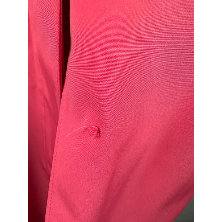 Women’s Avenue Pink Trench Coat Paisley Lining Size 14/16