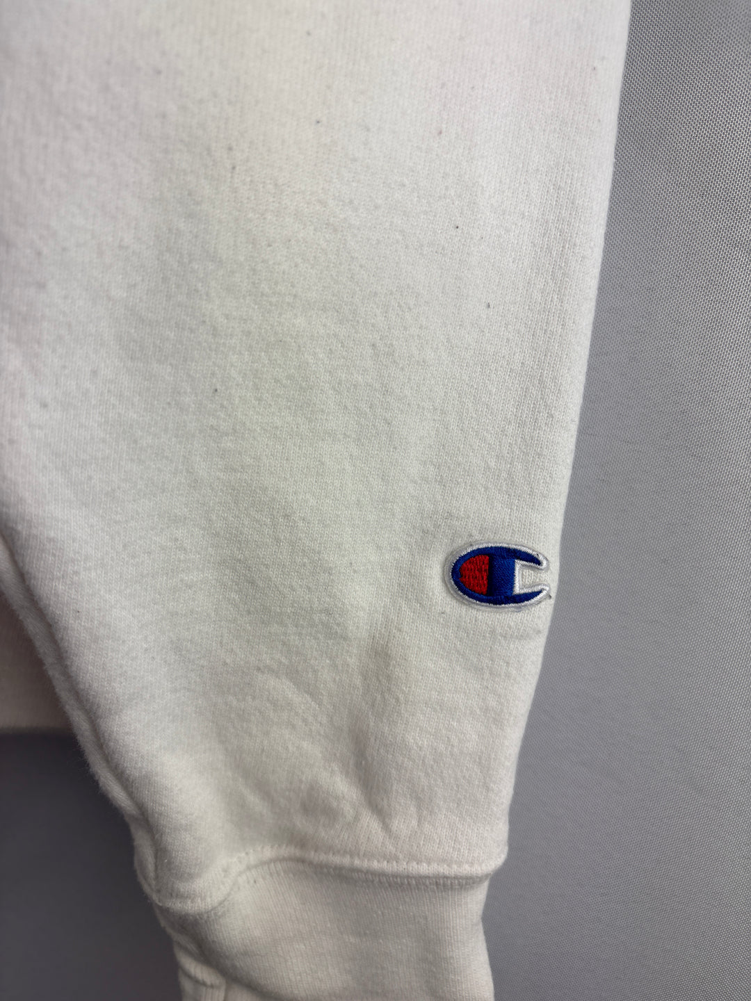 Women’s Champion Large White Crewneck w/ Green Embroidery