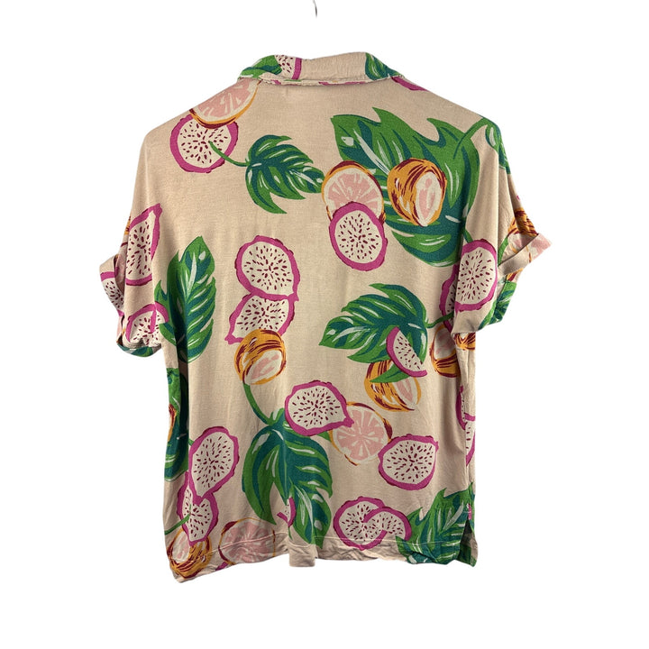 Women’s Soma Small Tan Fruit Patterned Sleep Set