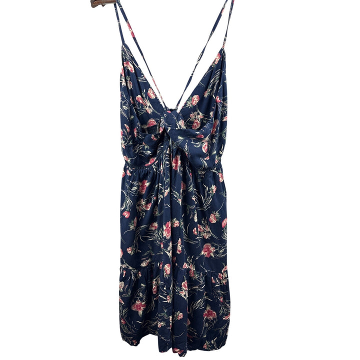 Women’s Lulus Large Navy Blue Flora Sleeveless Sundress