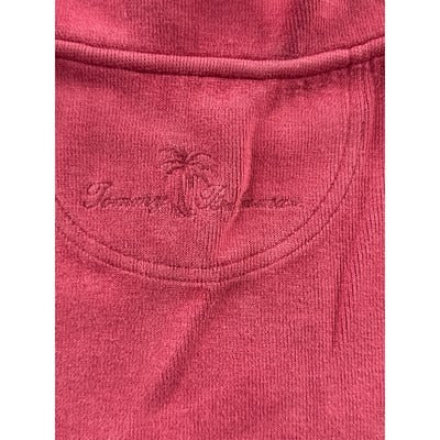 Tommy Bahama Womens XL 1/4 Zip Pullover Sweater Pink Cotton Spandex Made In China