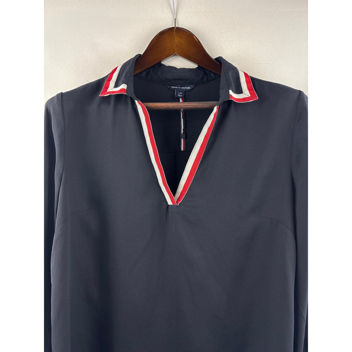 Women’s Tommy Hilfiger Large Navy Blue Long Sleeve Blouse