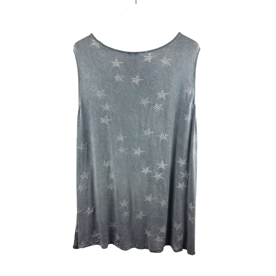 Women’s Cable & Gauge 3X Slate Grey Tank w/ Lighter Grey Stars