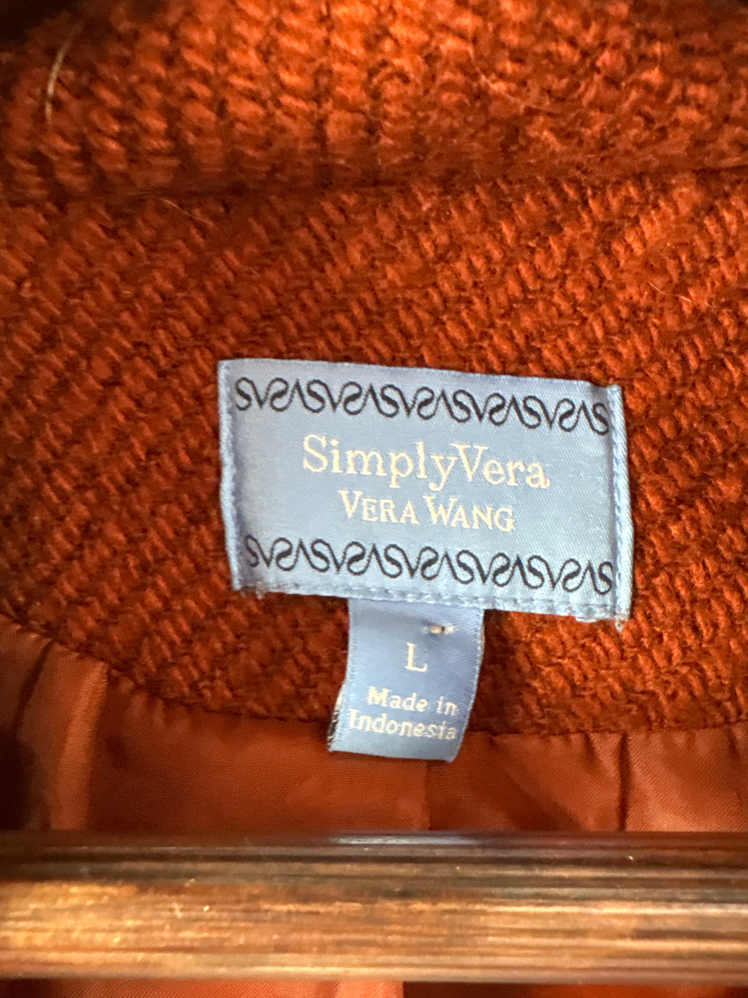 Women’s Simply Vera Large Pumpkin Orange Trench Coat