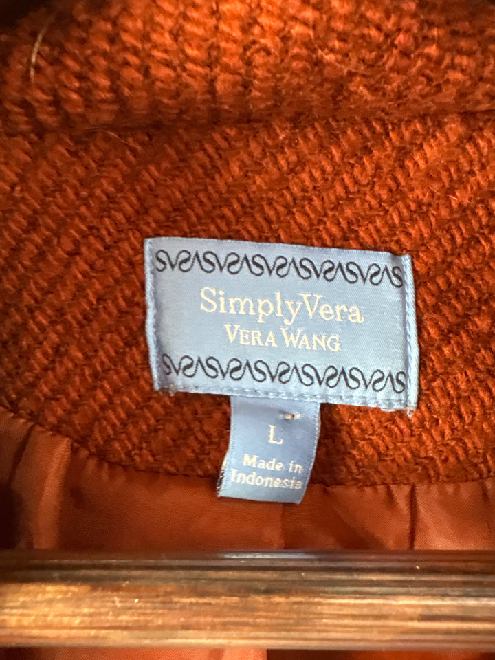 Women’s Simply Vera Large Pumpkin Orange Trench Coat
