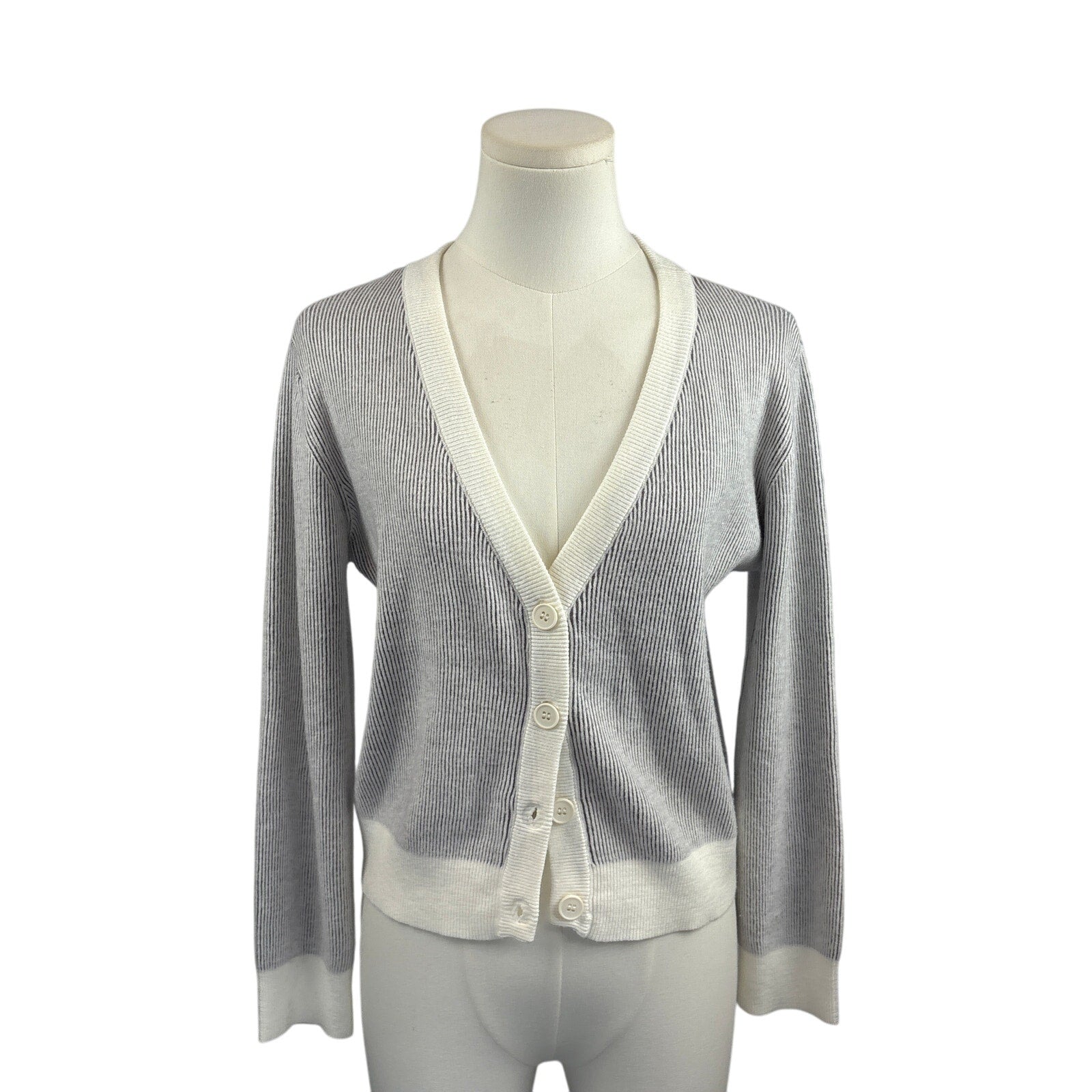 Common Thread Women’s Button-Up Cardigan Sz M/L – Soft Viscose Blend Sweater