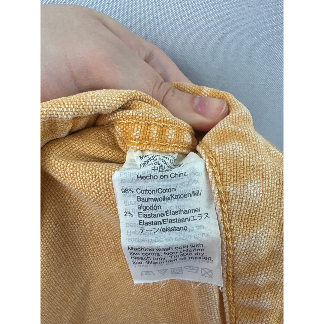 Women’s Madewell Size 27 Orange High Waisted Mini Jean Shorts