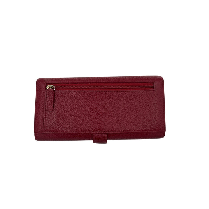 Women’s Dante Cherry Red Leather Snap Wallet