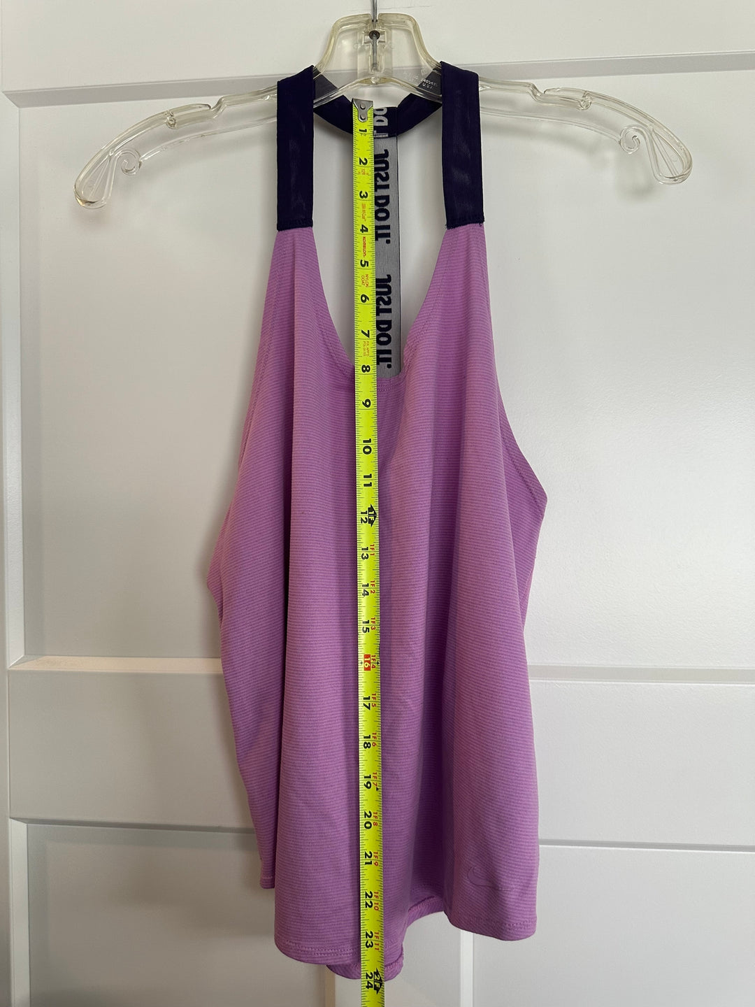 Nike Womens Dri Fit Purple Loose Fit Tank Top Just Do It Strap Athletic Size S