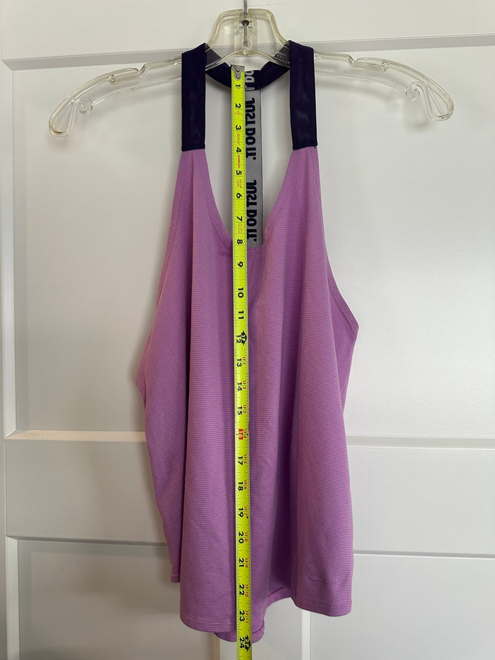 Nike Womens Dri Fit Purple Loose Fit Tank Top Just Do It Strap Athletic Size S