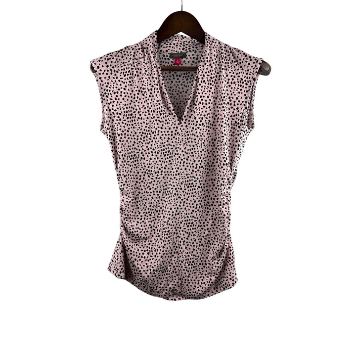 Women’s Vince Camuto Large Pink w/ Black & White Speckles Blouse
