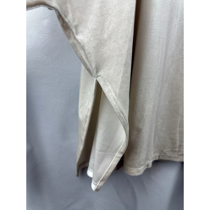 Women’s Luxe Wynne Layers Cream Velvet Turtleneck Size XL