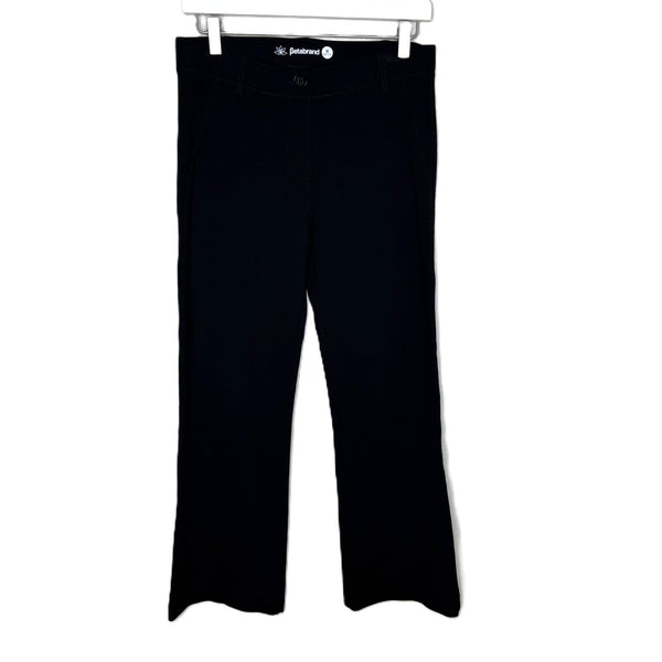 Betaband Black DPYP Dress Pants Yoga Pants Bootcut Stretch Pants, Medium Petite