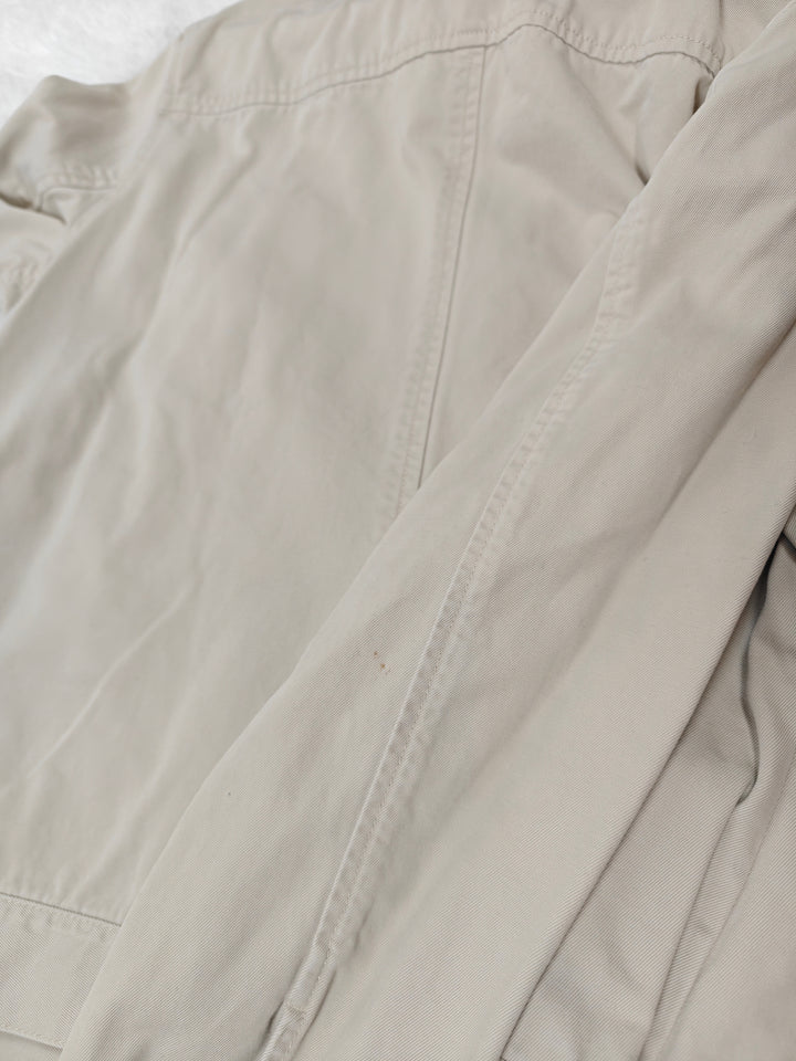 Mens Tommy Hilfiger Cream Beige Utility Jacket With Zipper