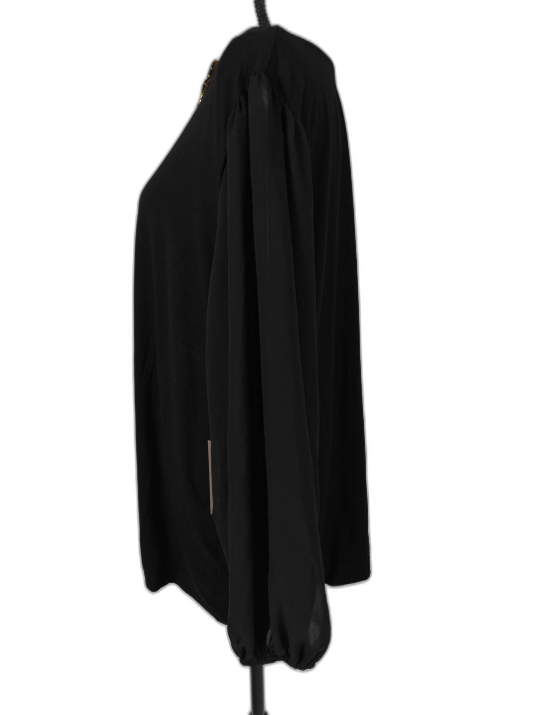 Womens Vince Camuto Embellished Blouse Black Size 2X NWT