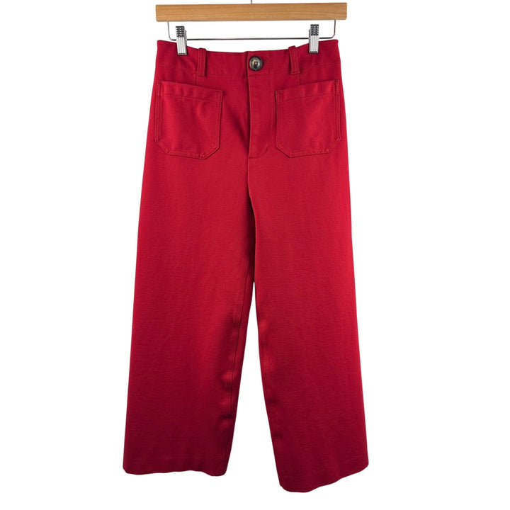 Women’s Anthropologie Size 4 Bright Red Wide Leg Slacks