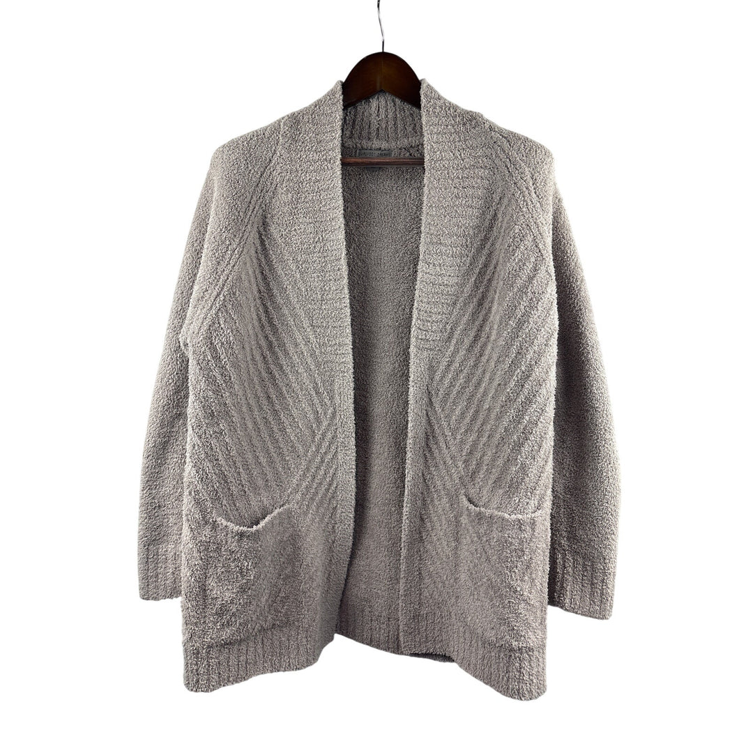 Women’s Barefoot Dreams Large Light Gray Plush Cardigan
