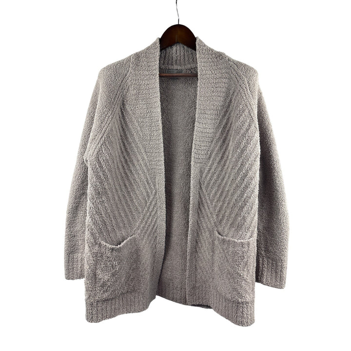 Women’s Barefoot Dreams Large Light Gray Plush Cardigan