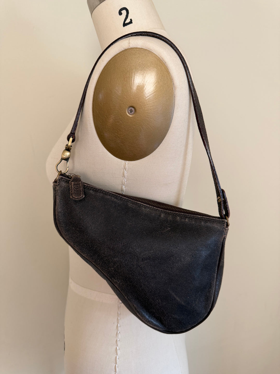 Christian Dior by John Galliano 2001 Vintage Leather Saddle Pochette Shoulder Bag