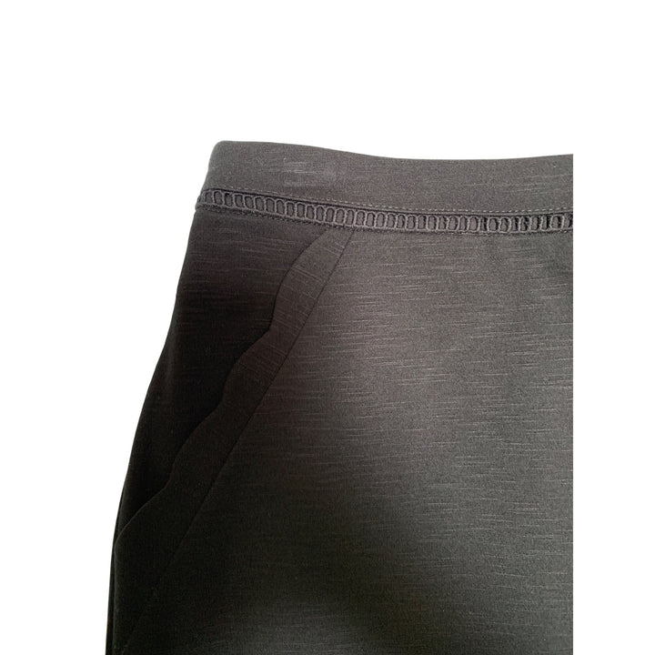 Skies Are Blue Berenice Scallop Hem Skirt Size SP Rayon/Nylon/Spandex Blend Black