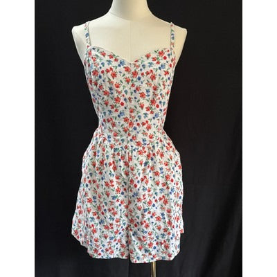 Women’s Old Navy Multicolor Flower Spaghetti Strap Romper Sz L