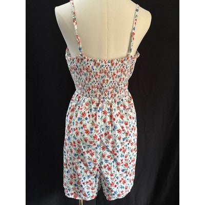 Women’s Old Navy Multicolor Flower Spaghetti Strap Romper Sz L