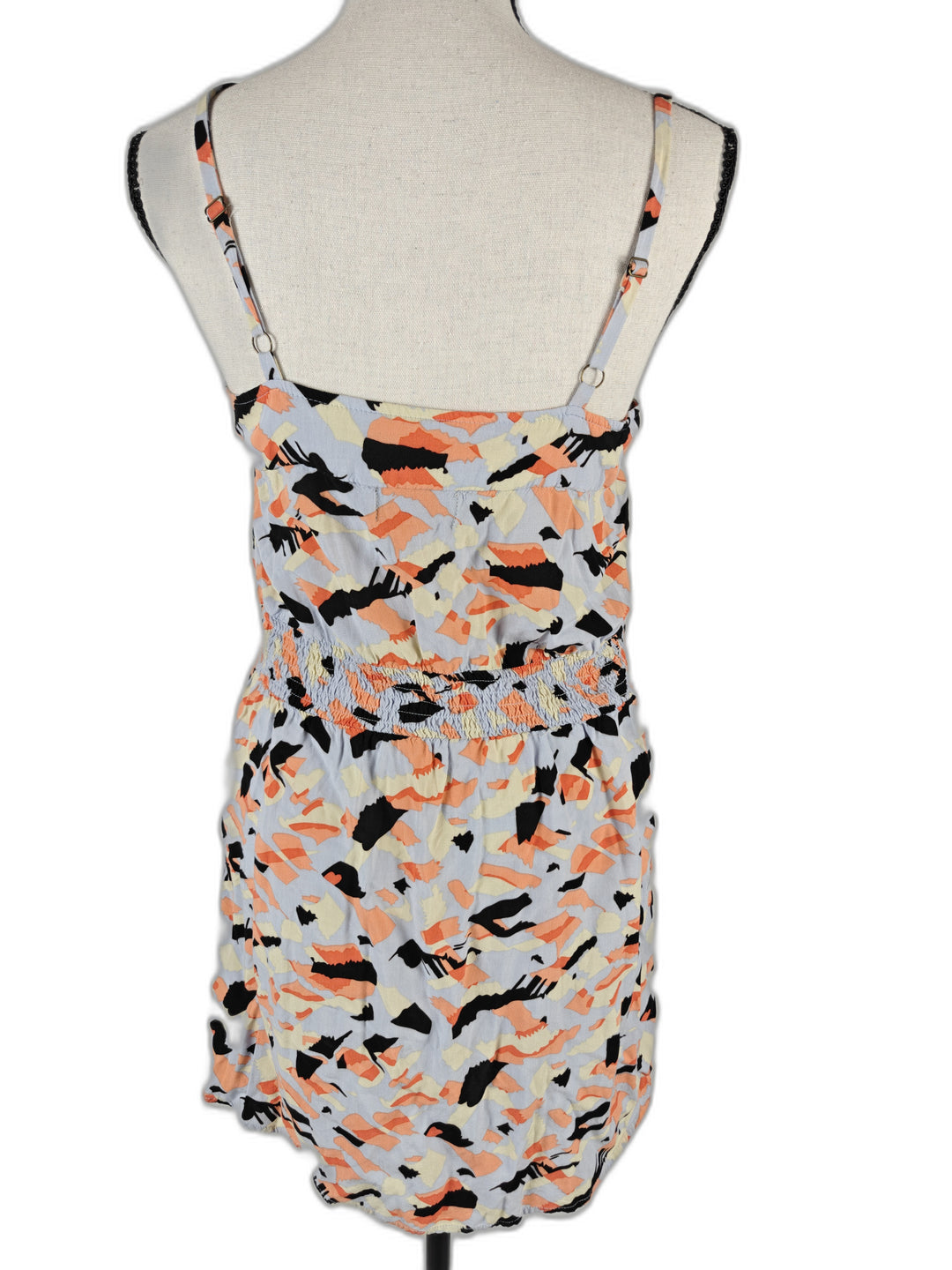 Women’s Le Dress Abstract Print Ruffle Zip Front Mini Dress Multicolor Size Unknown