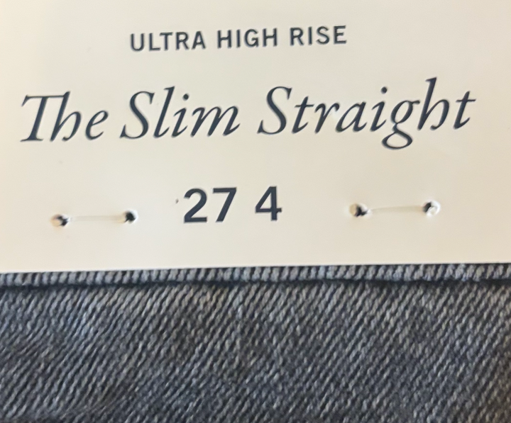 Abercrombie &amp; Fitch Black Wash Slim Straight Jeans 27 4 NWT Ultra High Rise Y2K