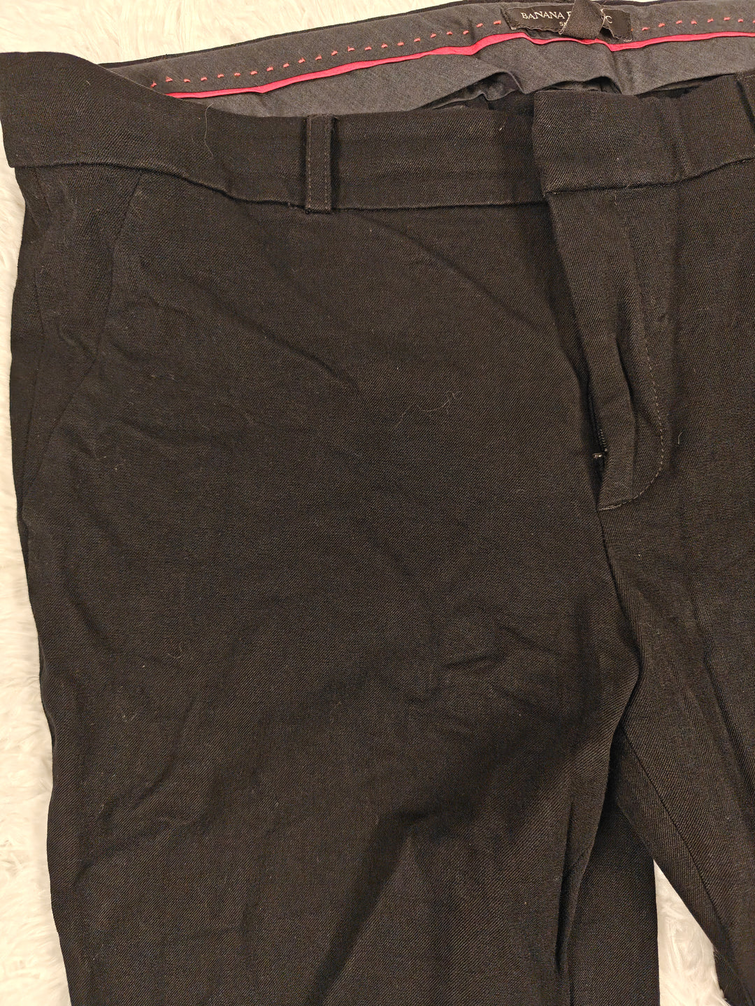 Womens Banana Republic Sloan Dress Pants Black Size 14L