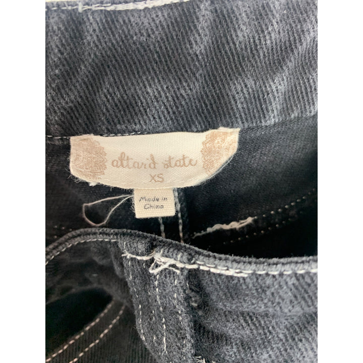Women’s Altered State Vintage Black Distressed Wide Leg Cargo Jeans Size XS