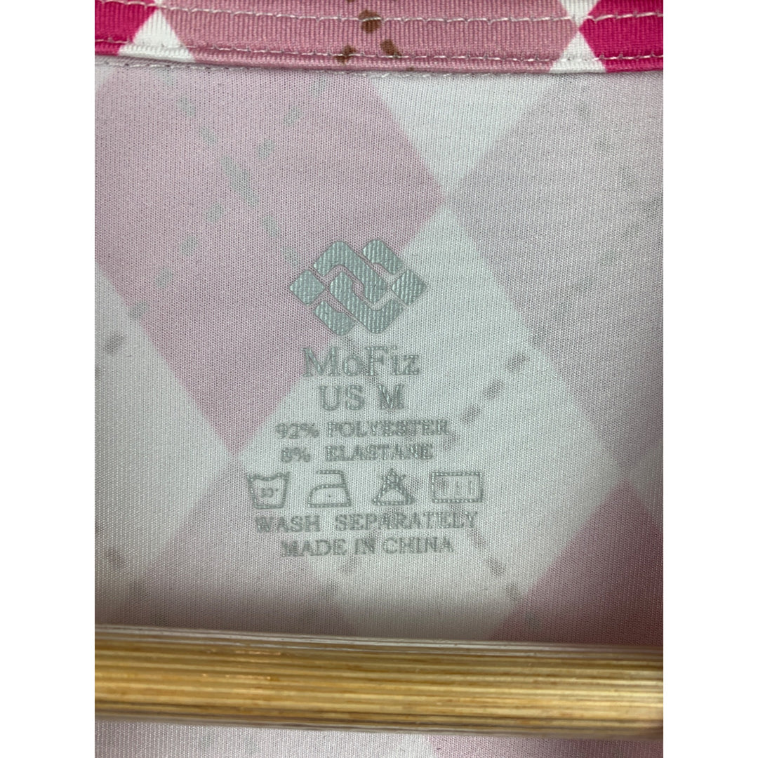 Women's MoFiz Pattern Pink & White Halter Top Size M